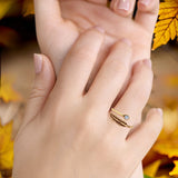 Oxidized Feather Ring