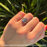 Twisted Roope Oxidized Anchor Ring
