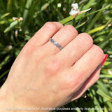 Heart & Cross Ring Oxidized Band