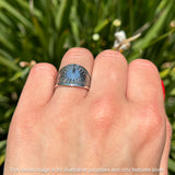Oxidized Sunbeam Band Sun Ring