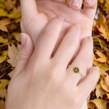  Oxidized Sunflower Ring