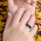  Oxidized Owl Ring