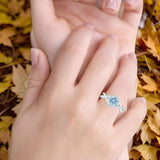 Round Natural Stone Twisted Ring