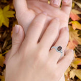 Oval Natural Stone Split Shank Ring
