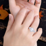 Pear Teardrop Natural Stone Twisted Ring