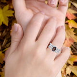 Oval Natural Stone Three Piece Ring