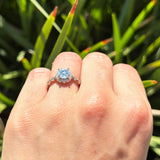 Art Deco Halo Floral Ring