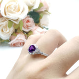 Art Deco Halo Engagement Ring