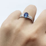 Oval Natural Stone Vintage Marquise Style Ring