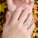 Two Piece Round Natural Stone Twisted Ring