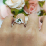 Oval Halo Vintage Style Statement Rings