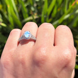 Vintage Style Oval Natural Stone Art Deco Ring