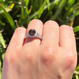 Vintage Style Round Natural Stone Ring