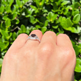 Art Deco Round Natural Stone Ring