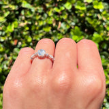 Vintage Style Round Natural Stone Beaded Ring