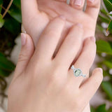 Art Deco Oval Natural Stone Twisted Ring