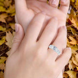 Art Deco Round Natural Stone Filigree Ring
