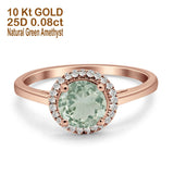 Round Halo Natural Diamond Ring