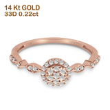 Round Halo Cluster Marquise Band Diamond Ring