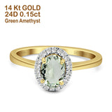 Oval Halo Natural Diamond Ring
