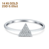 Triangular Band Cluster Natural Diamond Ring