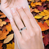 Art Deco Round Natural Stone Filigree Ring