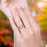 Round CZ Floral Ring