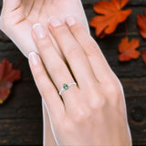 Pear Teardrop Natural Stone Trio Ring