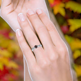 Round Natural Stone Filigree Beaded Ring