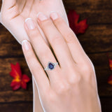 Pear Teardrop Natural Stone Wedding Ring