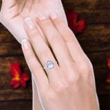 Pear Teardrop Natural Stone Wedding Ring