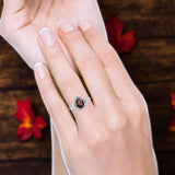Pear Teardrop Natural Stone Wedding Ring