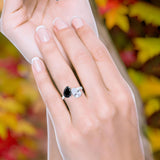 Pear Teardrop Natural Stone Wedding Ring