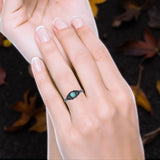 Oxidized Twisted Rope & Leaf Oxidized Ring