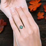 Oxidized Heart Solitaire Oxidized Ring