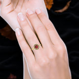 Solitaire Oxidized Ring