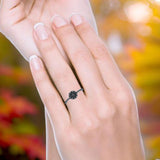  Oxidized Sunflower Ring