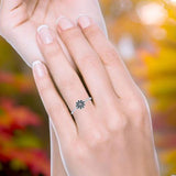  Oxidized Sunflower Ring