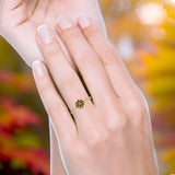  Oxidized Sunflower Ring
