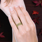 Celtic Triquetra & Dragons Ring