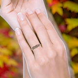 Oxidized Feather Ring