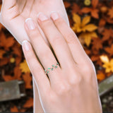 Leaf Band Oxidized Ring