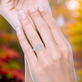 Art Deco Oval Natural Stone Split Shank Ring