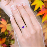 Art Deco Oval Natural Stone Solitaire Ring