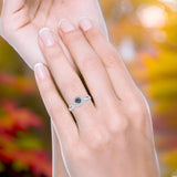 Art Deco Round Natural Stone Twisted Ring