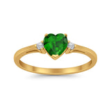Wedding Heart Promise Ring Simulated Cubic Zirconia 925 Sterling Silver
