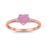 Wedding Heart Promise Ring Simulated Cubic Zirconia 925 Sterling Silver