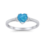 Wedding Heart Promise Ring Simulated Cubic Zirconia 925 Sterling Silver
