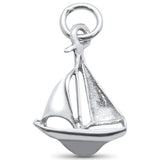 Plain Boat Pendant 925 Sterling Silver