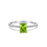Art Deco Wedding Ring 925 Sterling Silver Simulated Cubic Zirconia